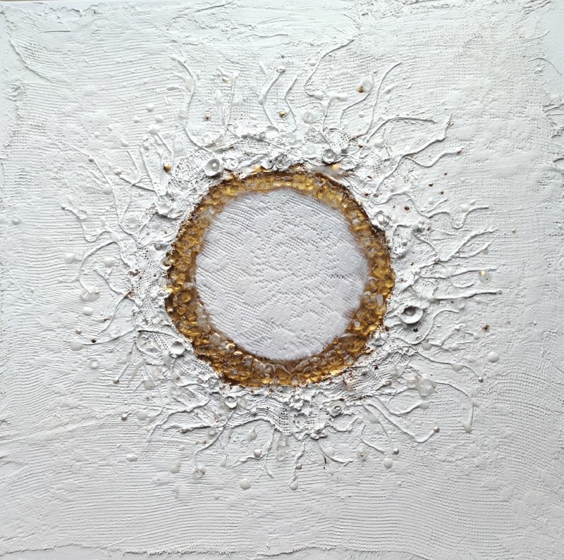 原创绘画。手工艺术品。Abstrackt 象征主义 艺术品 室内装饰 壁 - 海报/装饰画/版画 - 其他金属 白色
