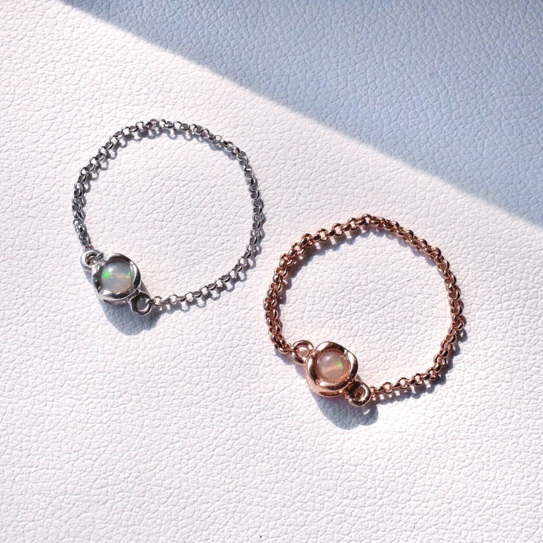 Opal the m chain ring #minimthem #minimsignature R108 - 戒指 - 纯银 