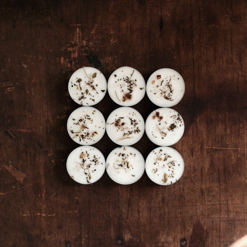 药草烛盏 沁森薄荷 - 蜡烛/烛台 - 蜡 绿色