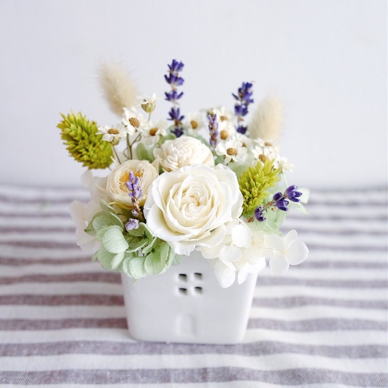 还是向往天堂 - 不凋干燥小桌花 白色 - 植栽/盆栽 - 植物．花 白色