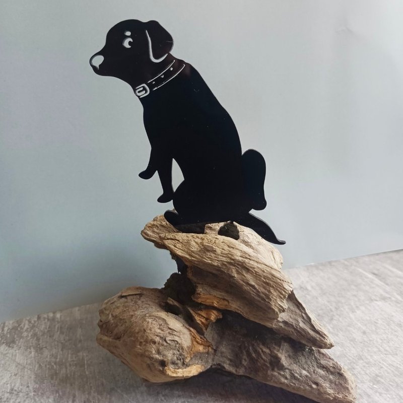 角落小剧场/趣味植栽造型装饰/汪星人系列/等不及的汪/疗愈小物 - 摆饰 - 压克力 黑色