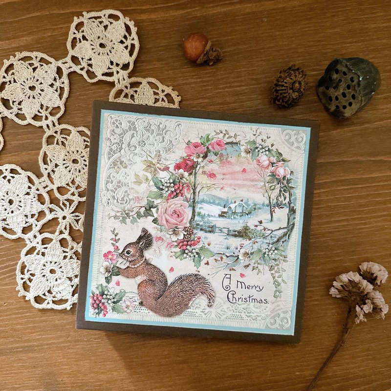 【精装手缝书-冬季松鼠】  方形本/手帐/日志/送礼 - 笔记本/手帐 - 纸 