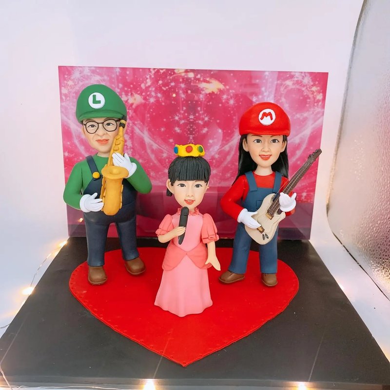 【家庭摆设公仔】Mario、一家人、唱歌、卡通造型 - 陶艺 - 陶 多色