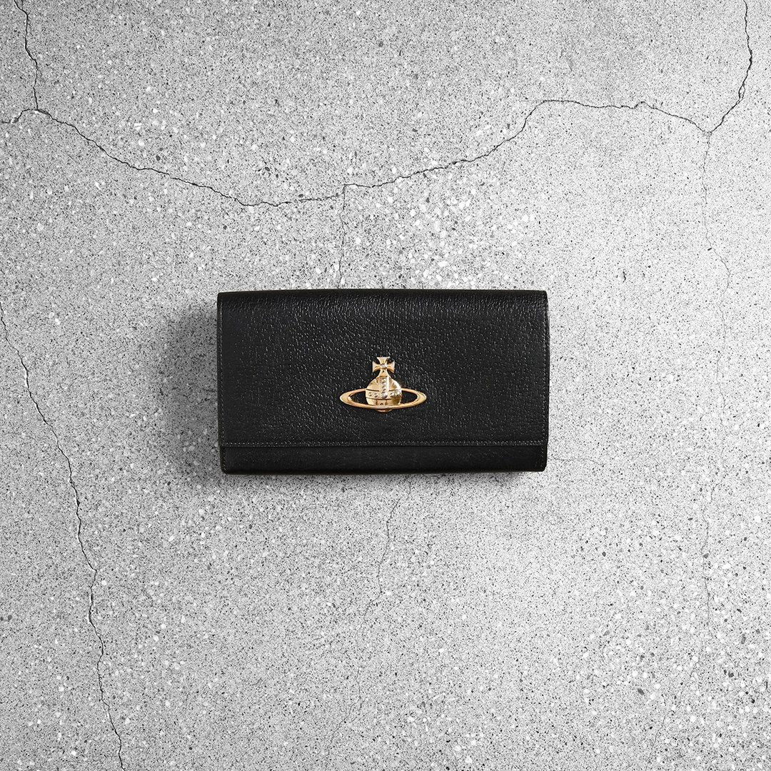 Vivienne Westwood 古董长夹 / 古董皮夹、古董零钱包、古董精品 - 皮夹/钱包 - 真皮 黑色