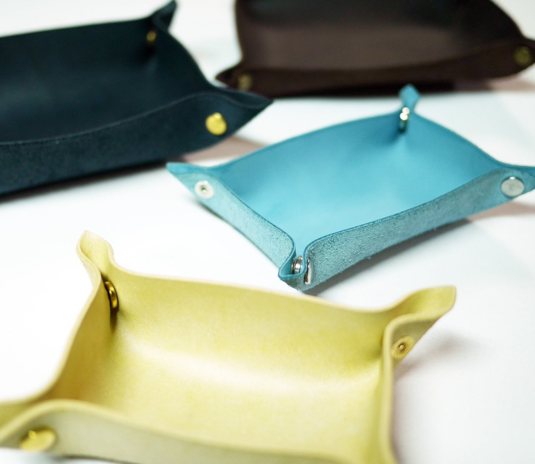 Tsubame - 小型牛革置物盘 leather tray - 收纳用品 - 真皮 多色