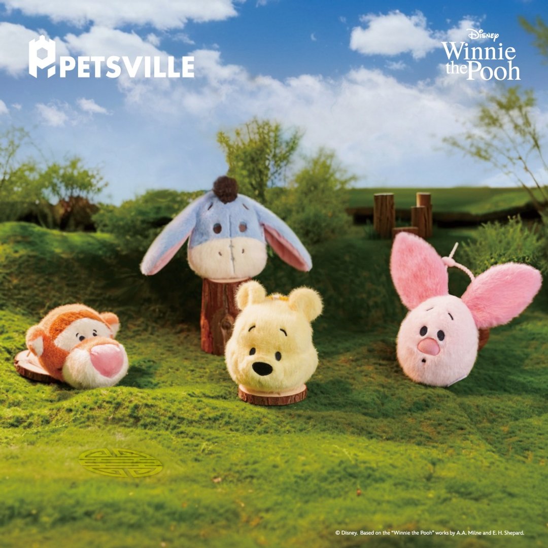 【PETSVILLE&迪士尼】小熊维尼宠物拾便包 吊饰 - 其他 - 聚酯纤维 黄色