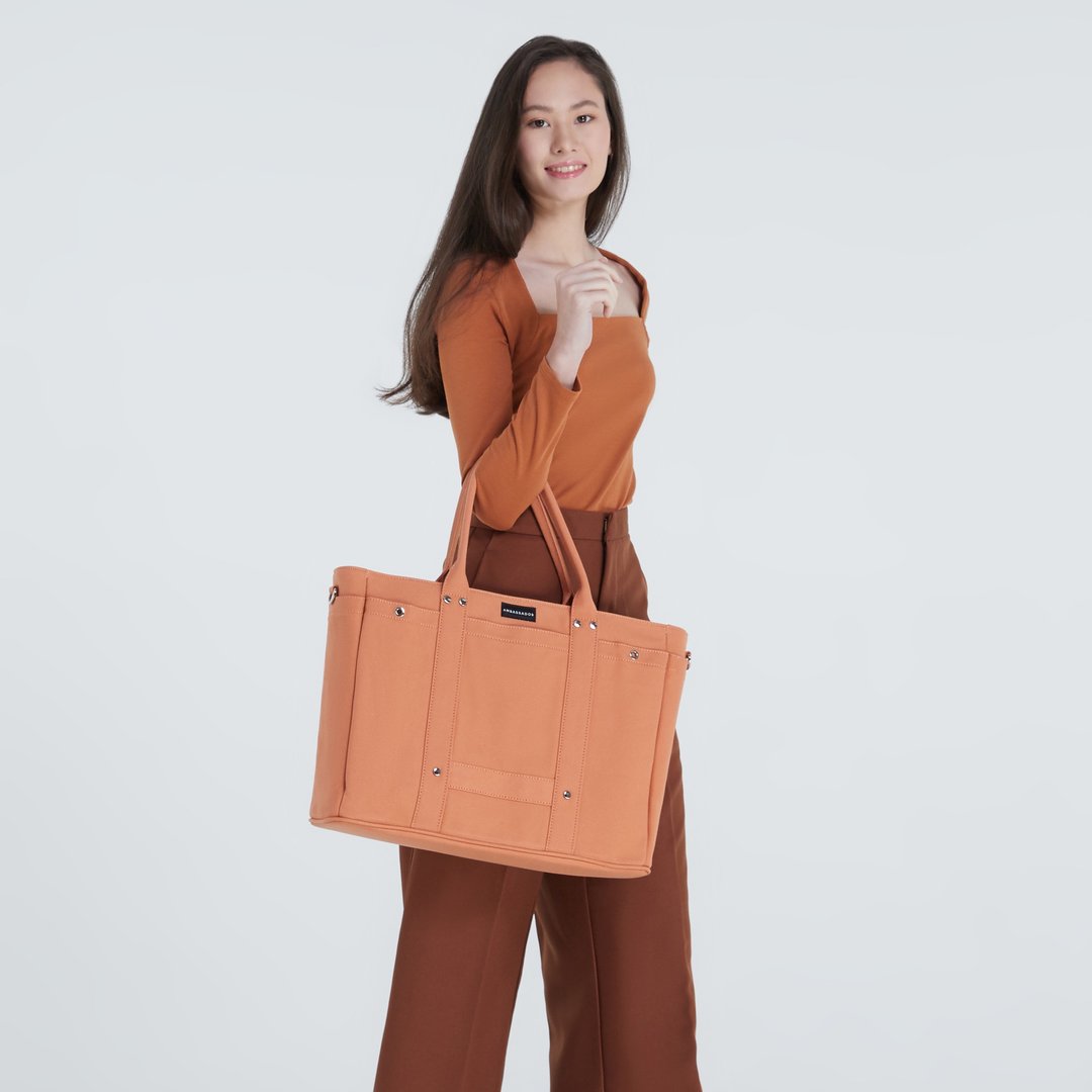 PEMBERTON TOTE BAG BROWN - 手提包/手提袋 - 其他材质 