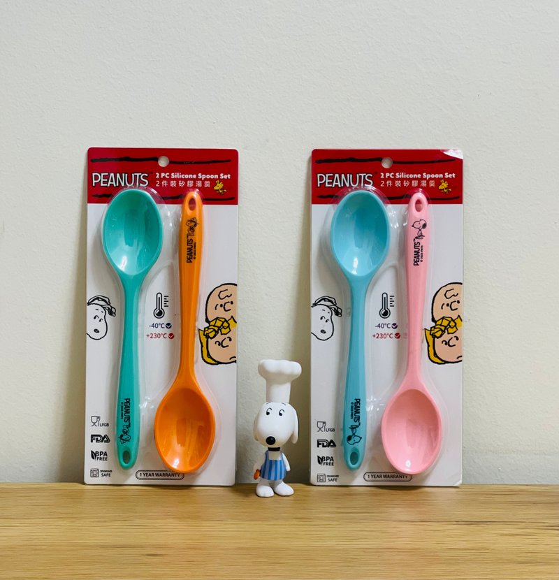 SNOOPY 史诺比食品级2件套硅胶汤匙 (21cm)PEANUTS正版授权 - 厨房用具 - 硅胶 蓝色