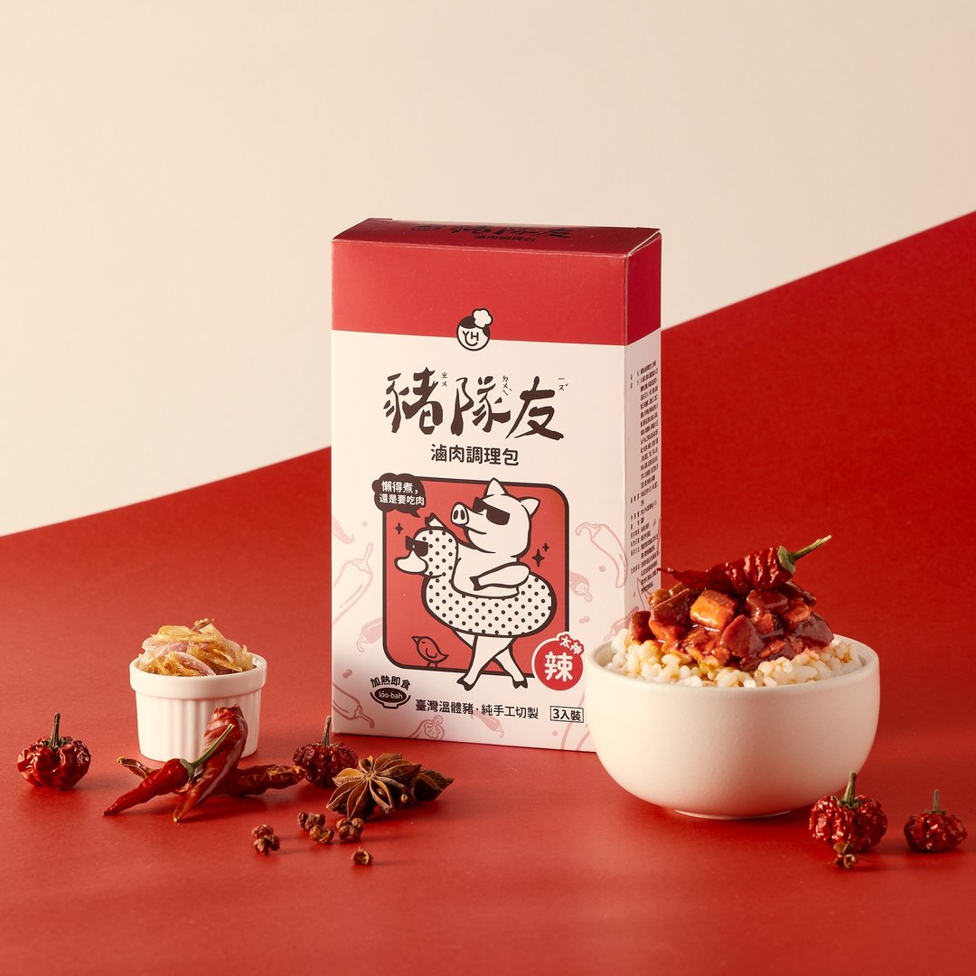 太神辣│猪队友卤肉调理包 常温│一盒3包 一包2人份 赠限量小卡 - 料理包 - 其他材质 红色
