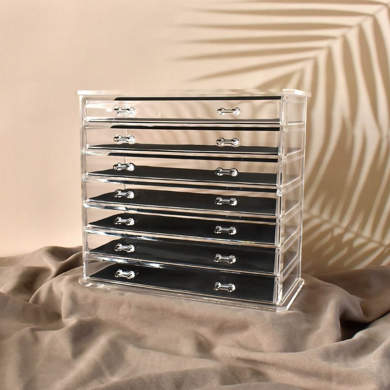 【美的空间】 七层横式透明压克力饰品收纳盒 - 收纳用品 - 压克力 透明