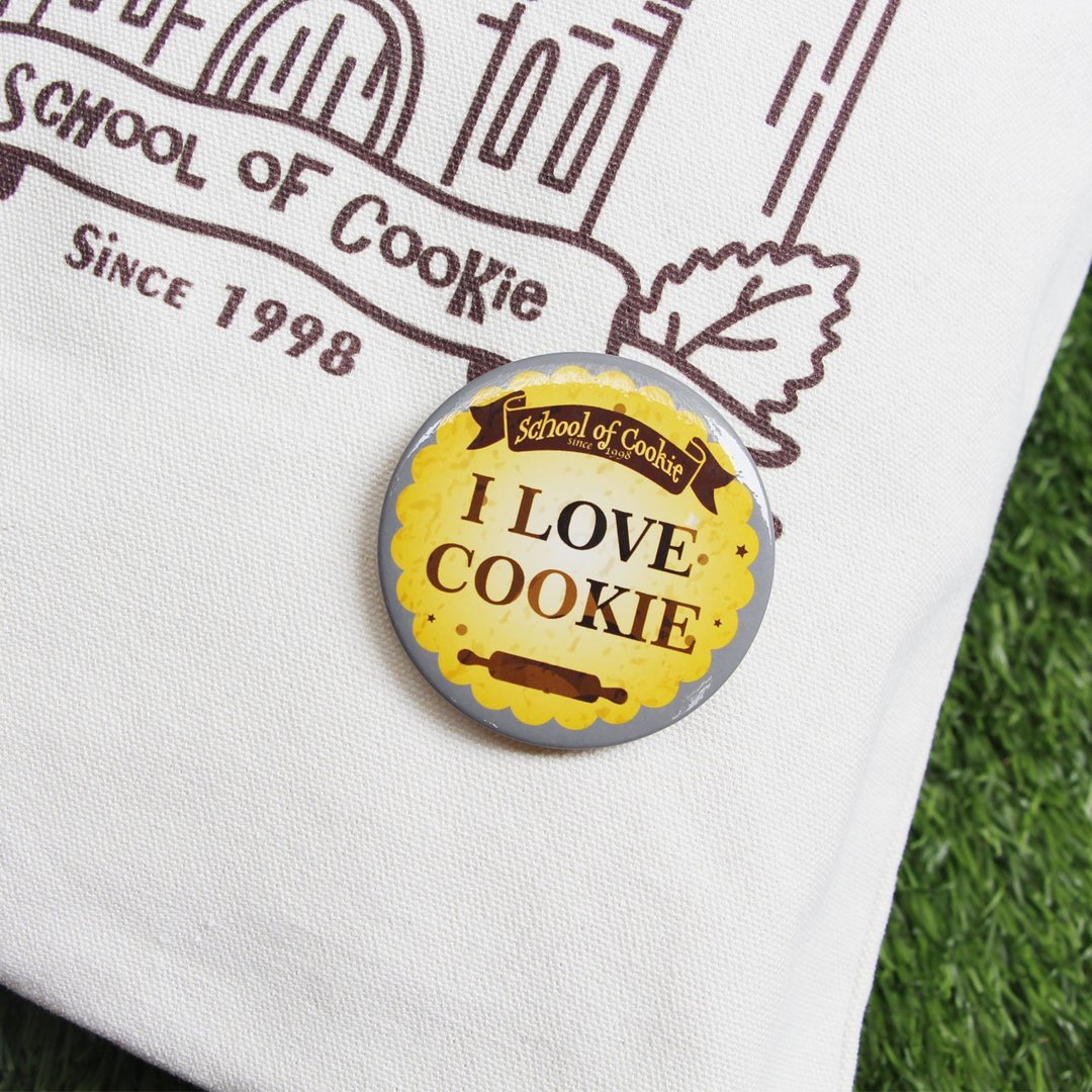 魔法学院胸针【I LOVE COOKIE】 - 胸针 - 防水材质 黄色