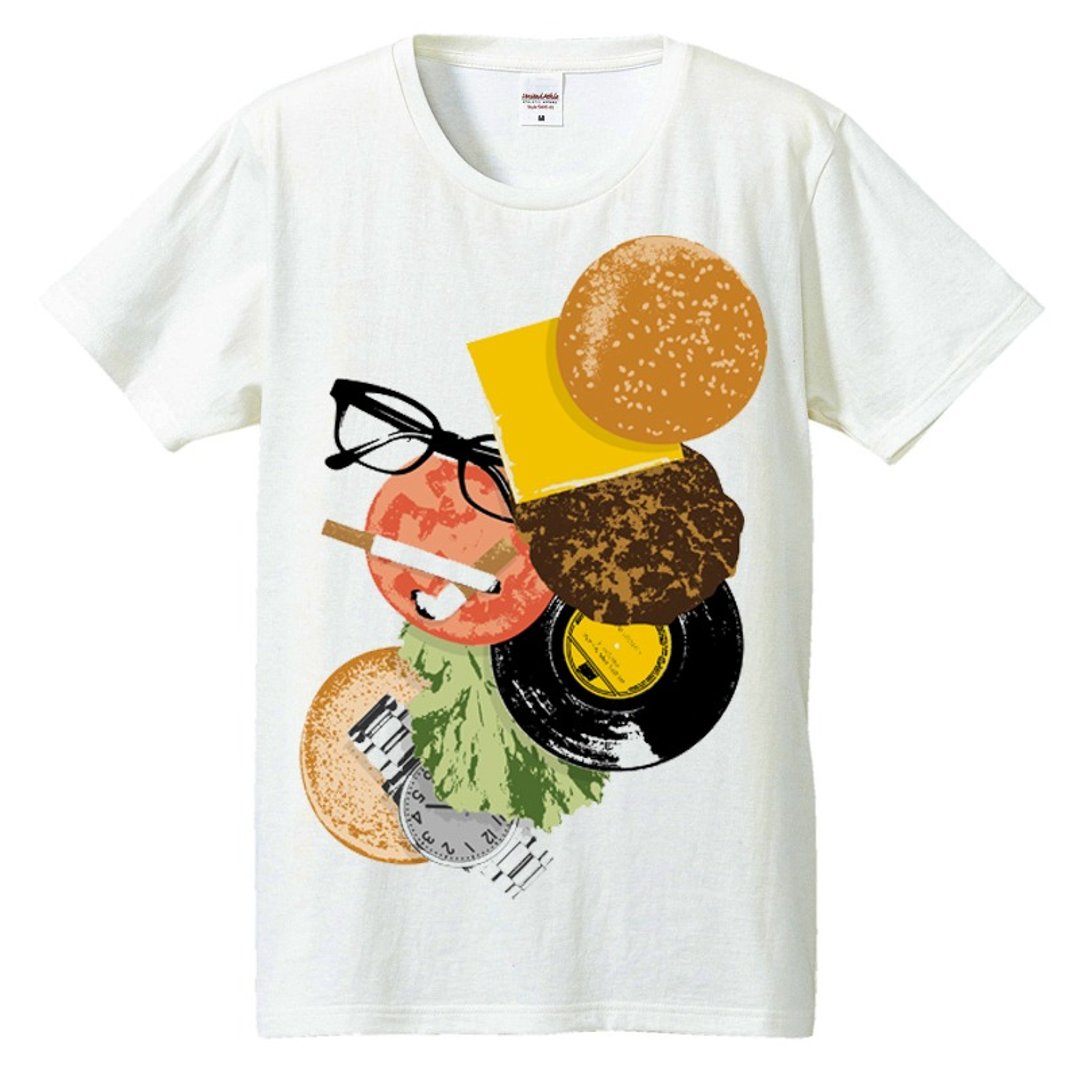 T-shirt / Rest time - 男装上衣/T 恤 - 棉 白色