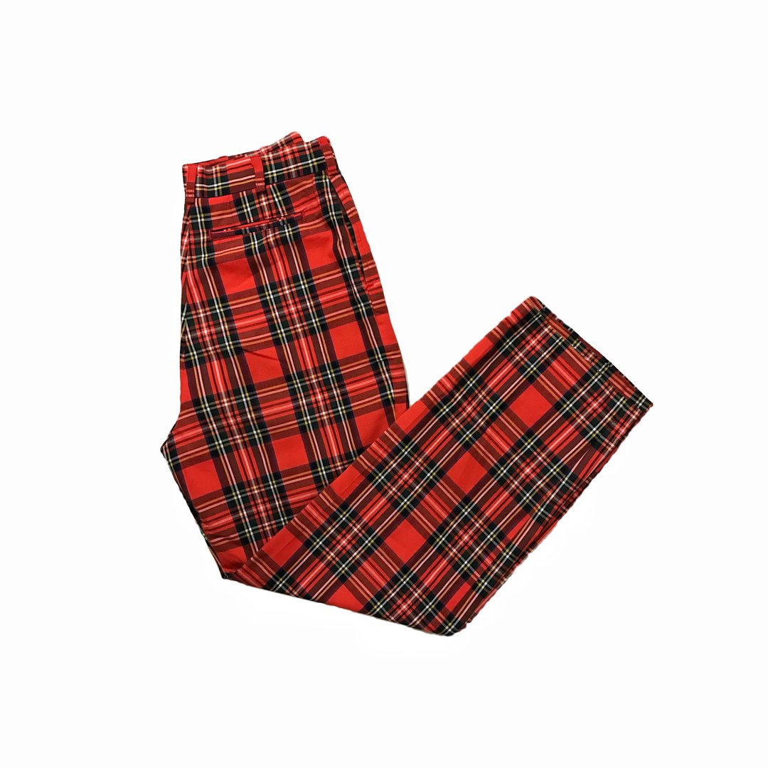 Vintage McGregor Tartan Pants 苏格兰学院风格纹裤 - 女装长裤 - 其他材质 红色