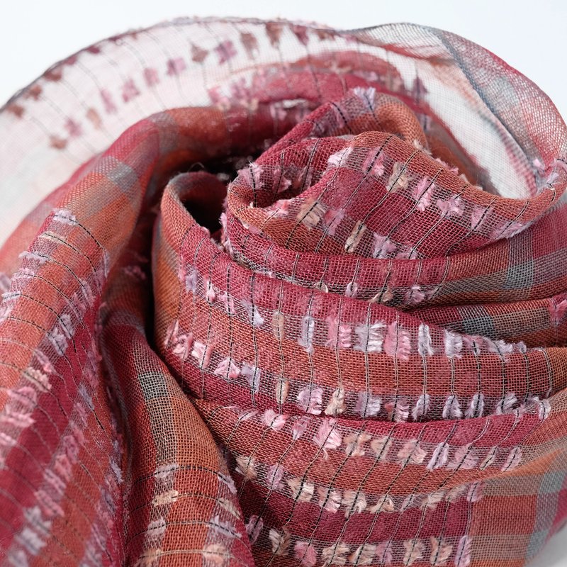 Linen 手织亚麻披肩【穗风02】 - 围巾/披肩 - 棉．麻 