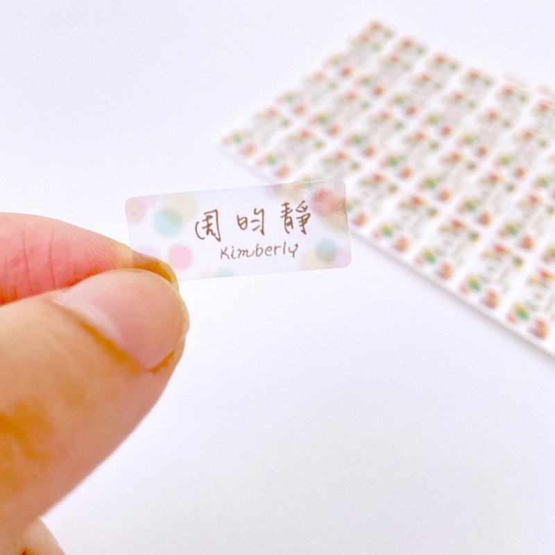 透明四季光点 10x25mm (透明防水贴纸) - 贴纸 - 防水材质 粉红色