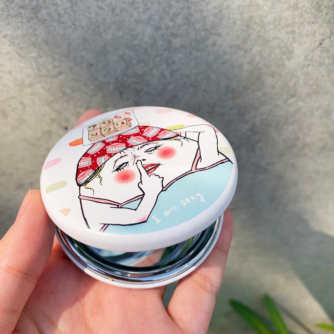 sexy凯萨琳 马卡龙化妆镜 - 彩妆刷具/镜子/梳子 - 其他材质 白色