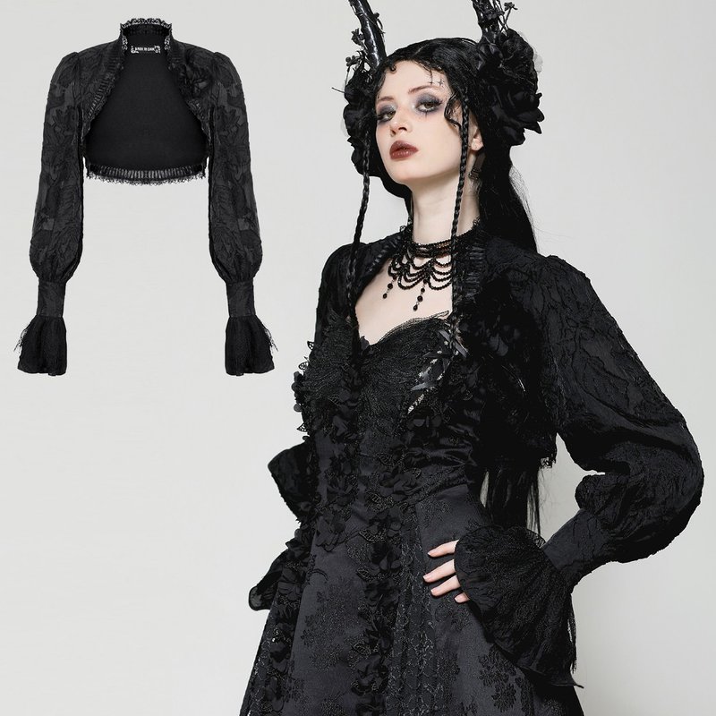 雕花蕾丝木耳边灯笼长袖短版外套DARK IN LOVE台湾代理JDIBW154 - 女装休闲/机能外套 - 尼龙 