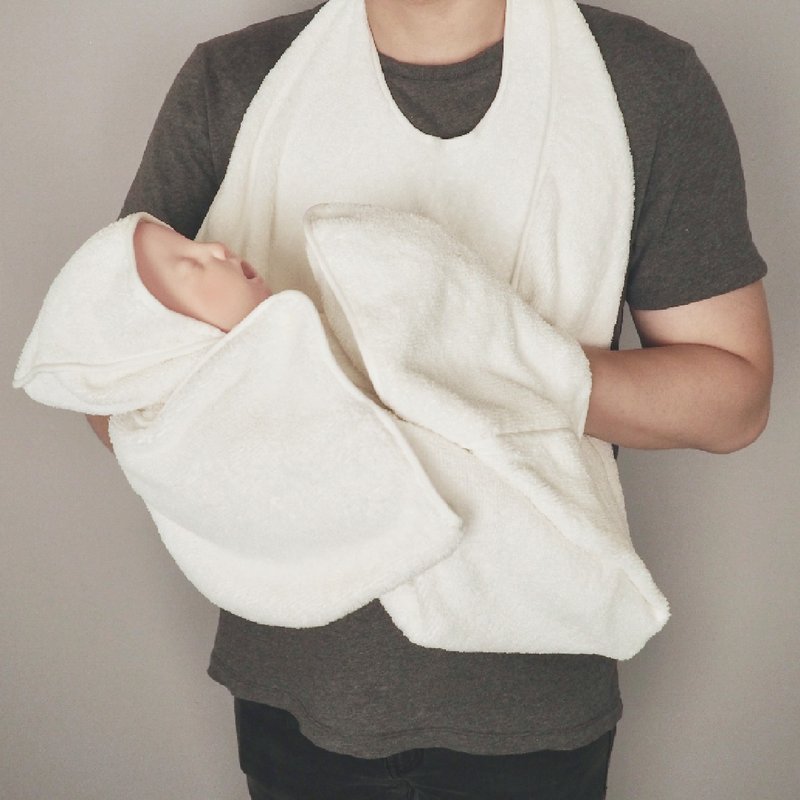 吸湿快干 亲子围裙浴巾 - 毛巾浴巾 - 尼龙 白色