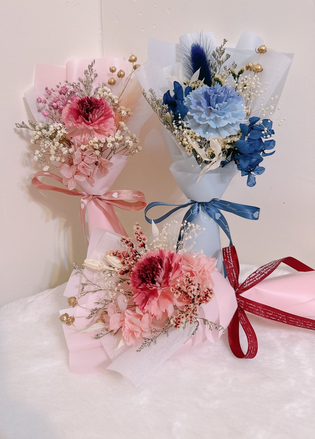 【小束】母亲节/康乃馨花束/索拉花 花束 - 干燥花/捧花 - 植物．花 