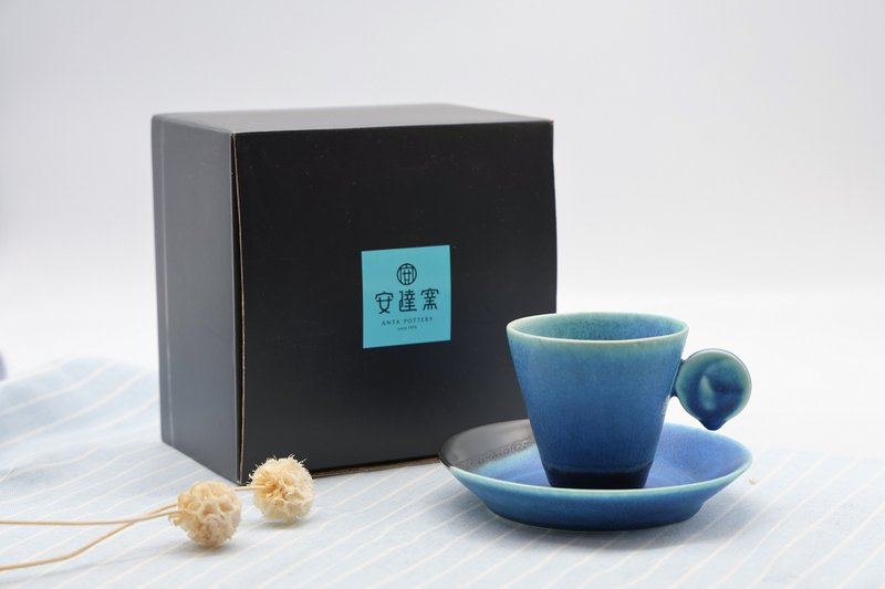 安达窑-为蓝系列-指纹咖啡杯组 - 咖啡杯/马克杯 - 陶 