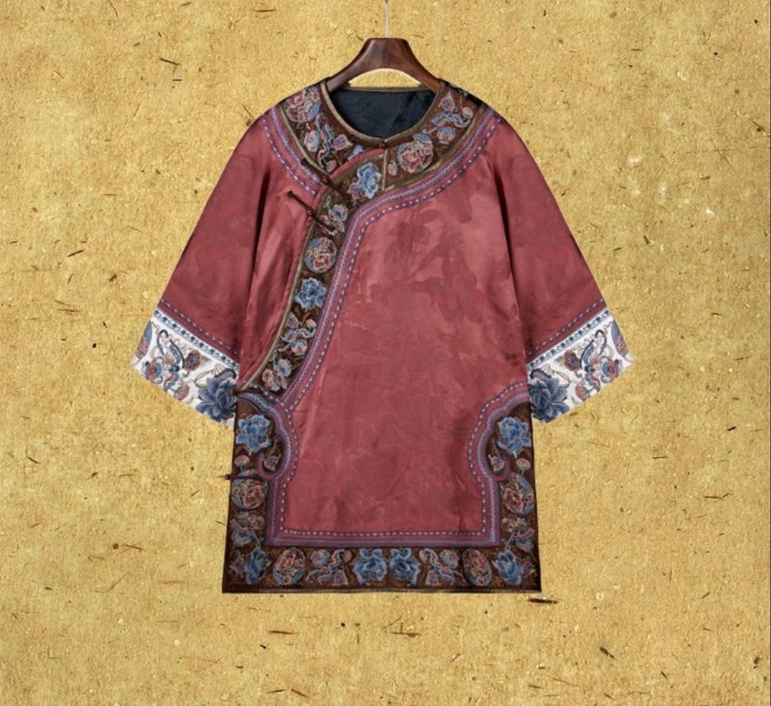 洛倾 新中式复古香云纱 太太服上衣 - 女装上衣 - 丝．绢 粉红色