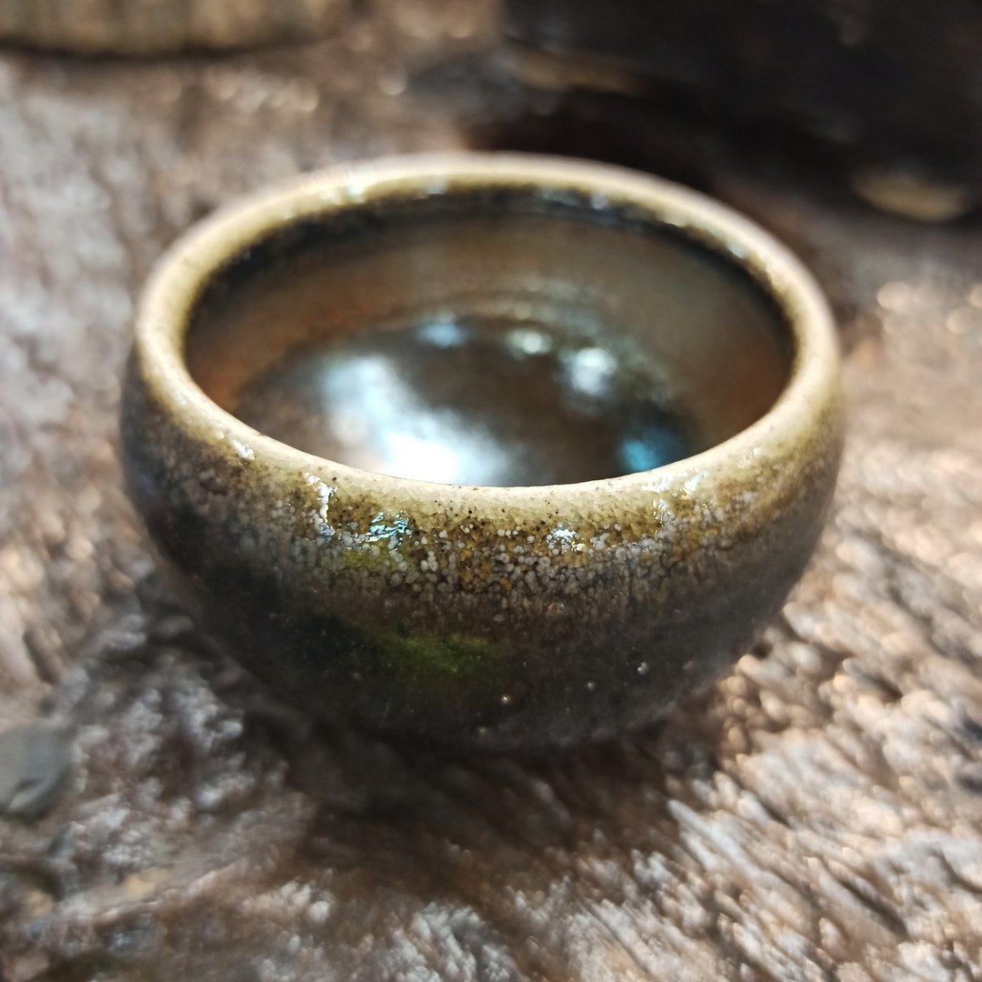 柴烧圆杯 - 茶具/茶杯 - 陶 金色