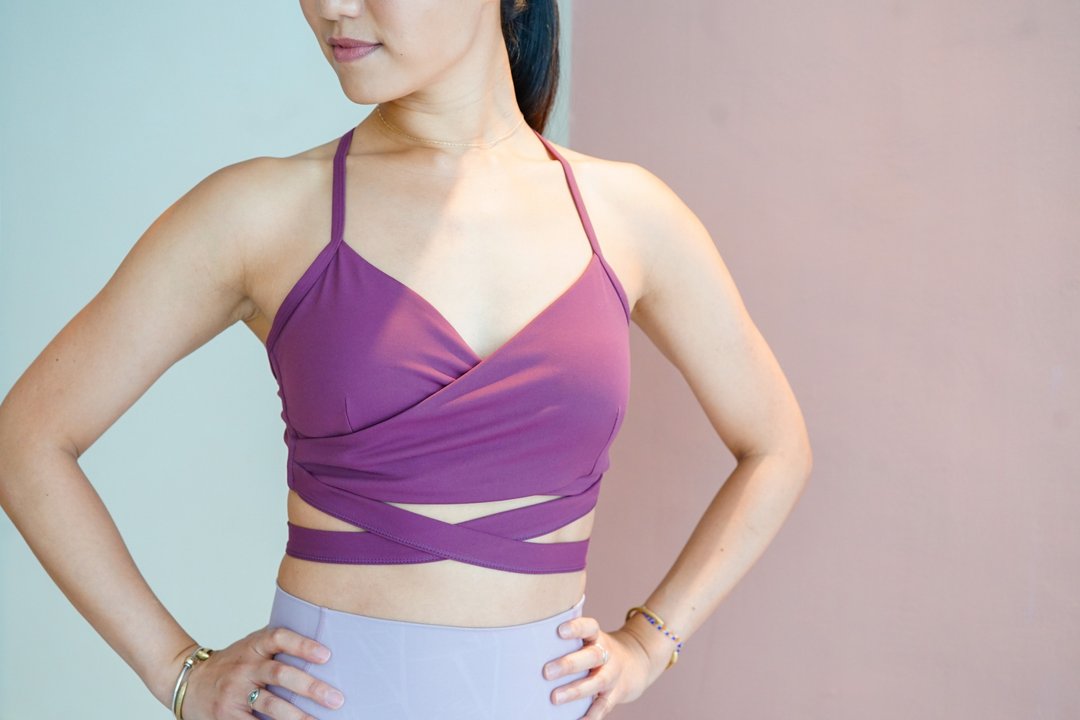 【FlexiFlow】Tatiana自由之心系带运动内衣 - 女装运动内衣 - 尼龙 紫色