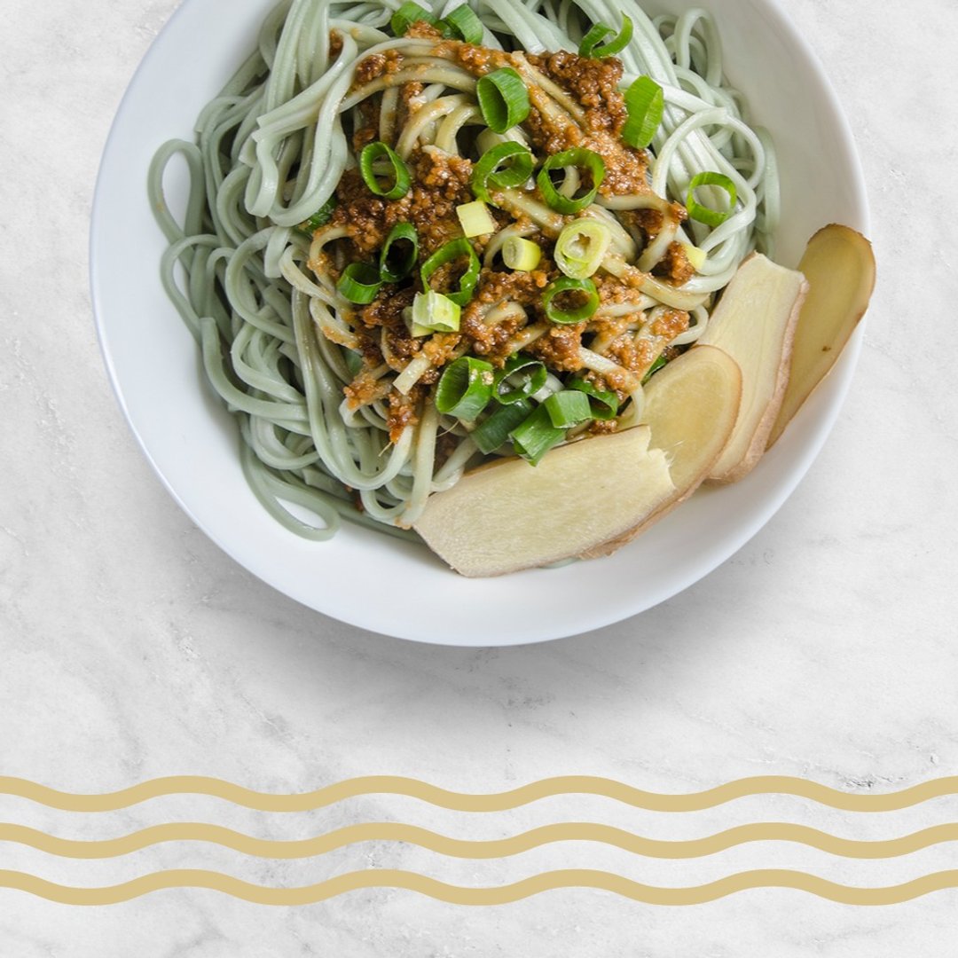 【吴独面】蓝藻米豆签+麻油姜香酱 | 纯素 | (3包入/袋) - 面/面线/米粉 - 其他材质 
