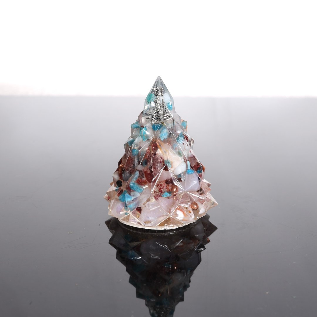 【圣诞礼物】粉色爱恋圣诞树-奥刚能量树/宝石树/水晶矿石粉晶 - 摆饰 - 玉石 粉红色
