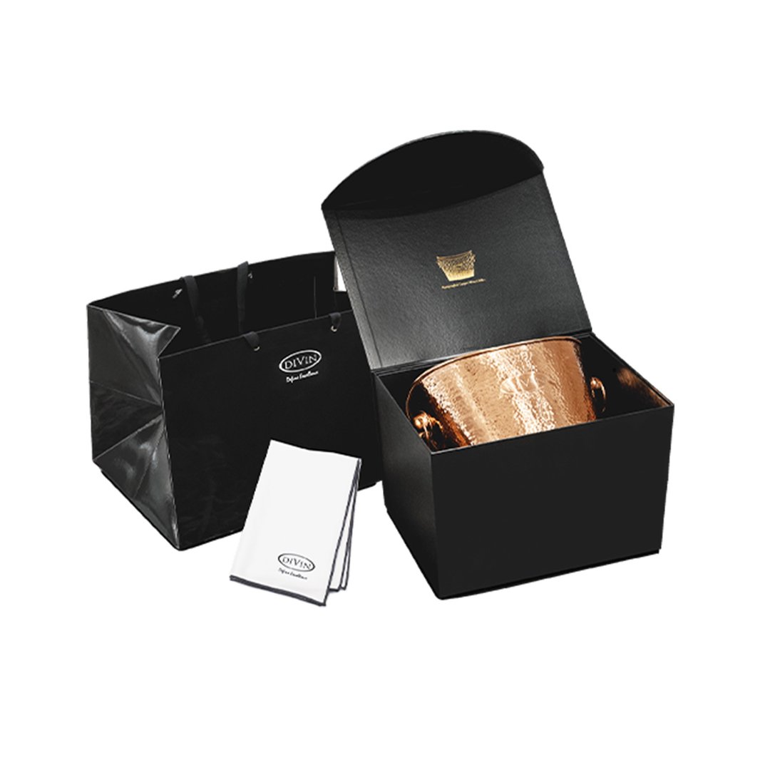 DIVIN手工红铜葡萄酒冰桶礼盒 - 酒杯/酒器 - 铜/黄铜 金色