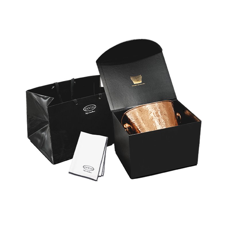 DIVIN手工红铜葡萄酒冰桶礼盒 - 酒杯/酒器 - 铜/黄铜 金色