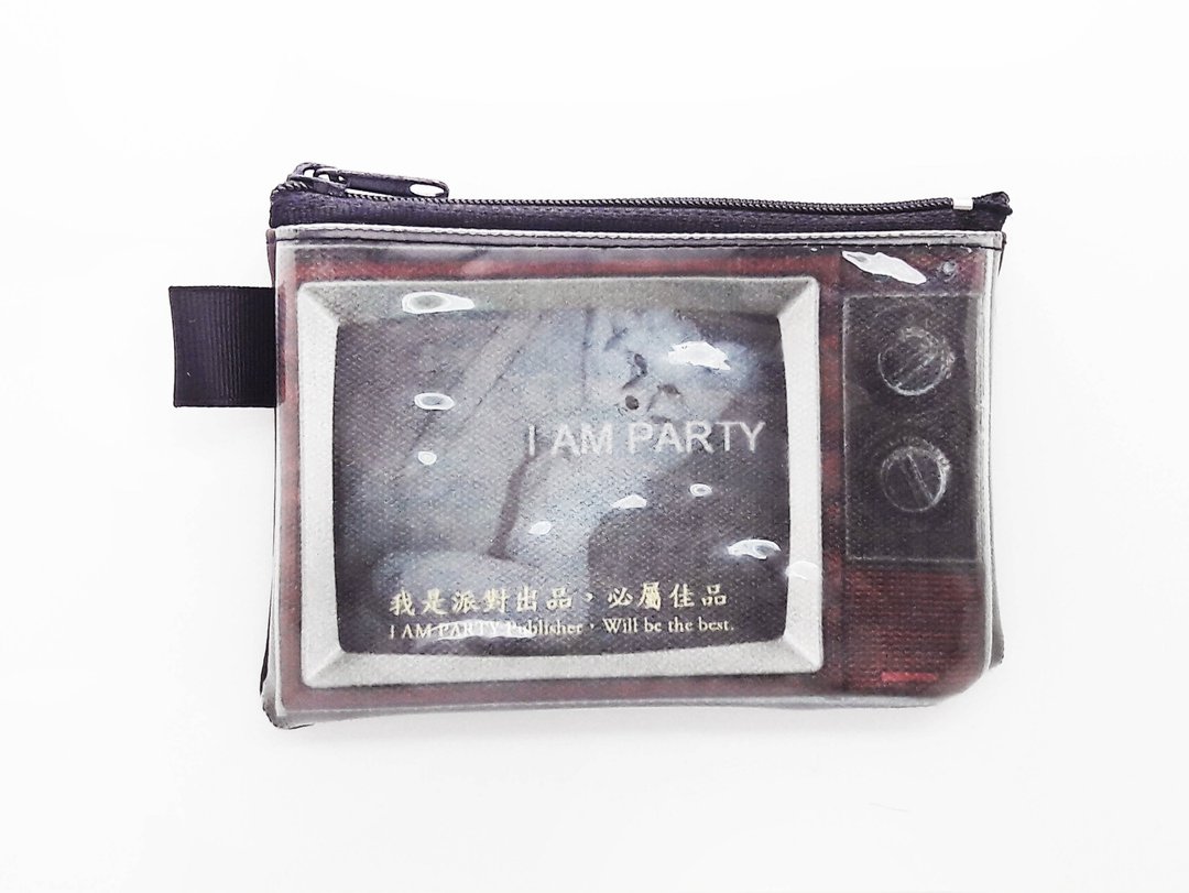 ｜I AM PARTY｜ 手工油画布 皮革零钱包 - 性感狐狸 【买就送 品牌胸章or悠游卡贴 x1】 - 零钱包 - 真皮 咖啡色