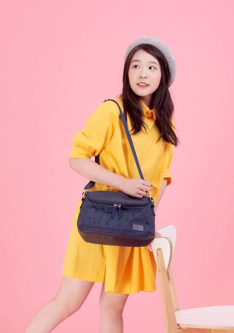 dark blue small cross body bag - 侧背包/斜挎包 - 聚酯纤维 蓝色