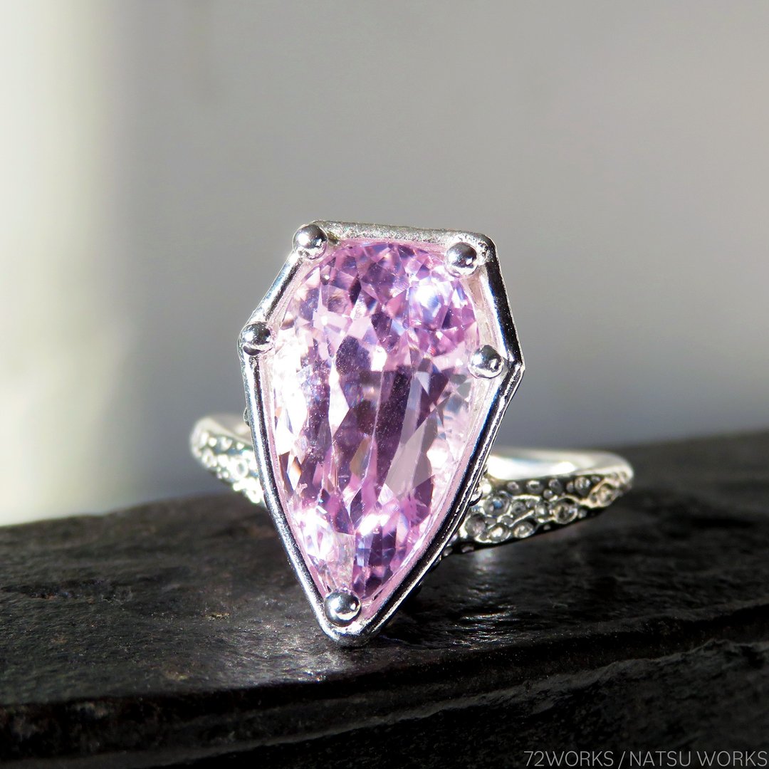 Faceted Kunzite Ring - 戒指 - 宝石 粉红色