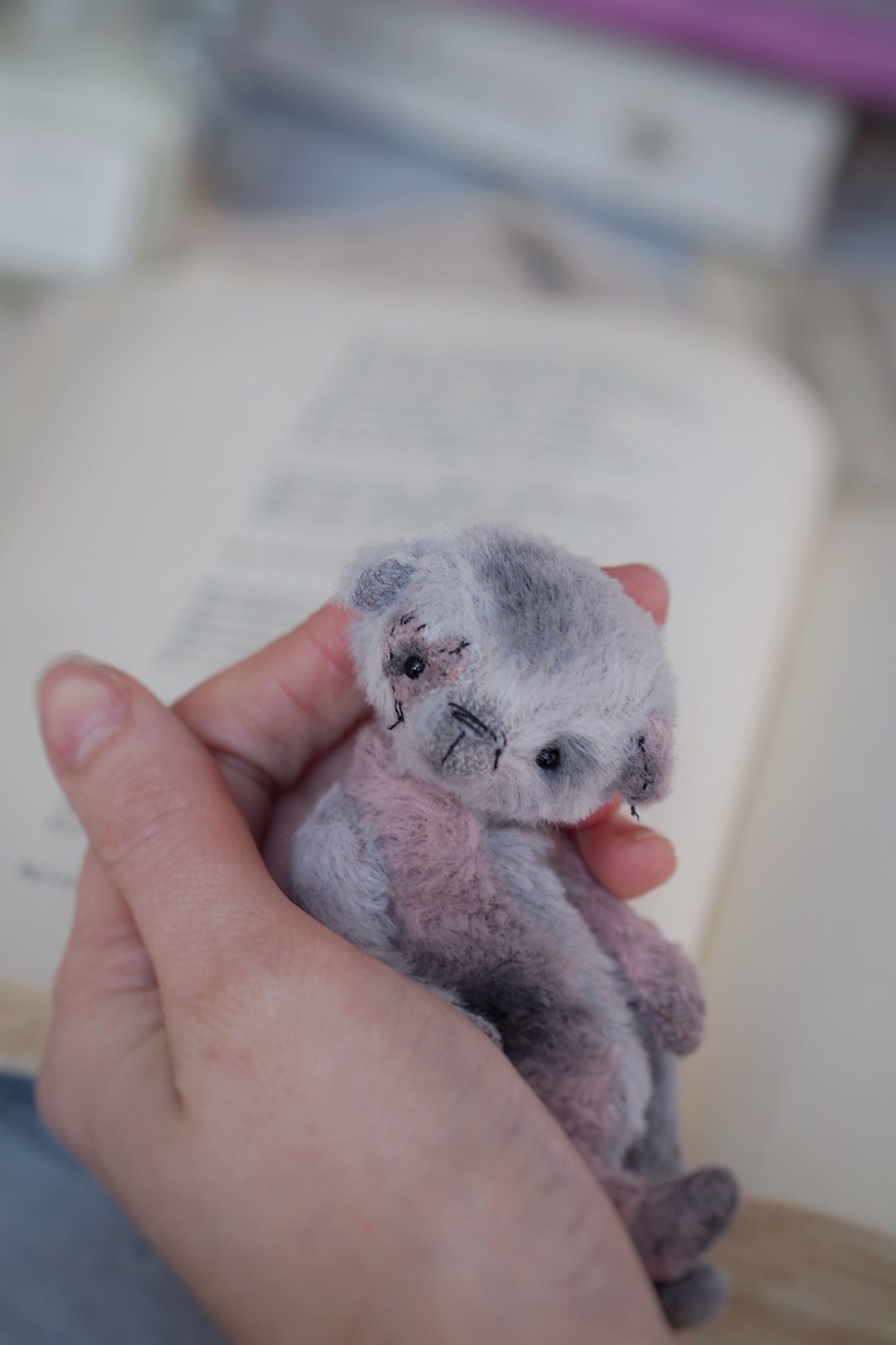 Vintage style teddy bear pink interior toy - 玩偶/公仔 - 其他材质 粉红色