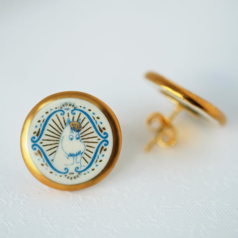 Ceramic earring - SNORKMAIDEN - 耳环/耳夹 - 陶 白色