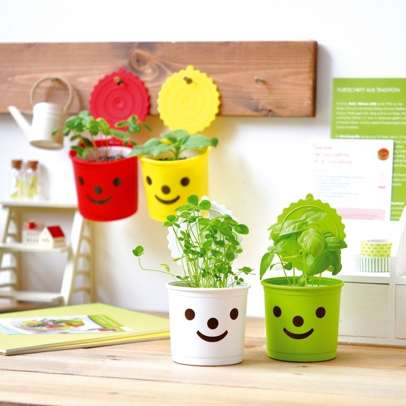 Smile&Smile 微笑疗愈可挂式植栽盆器组 - 植栽/盆栽 - 塑料 多色