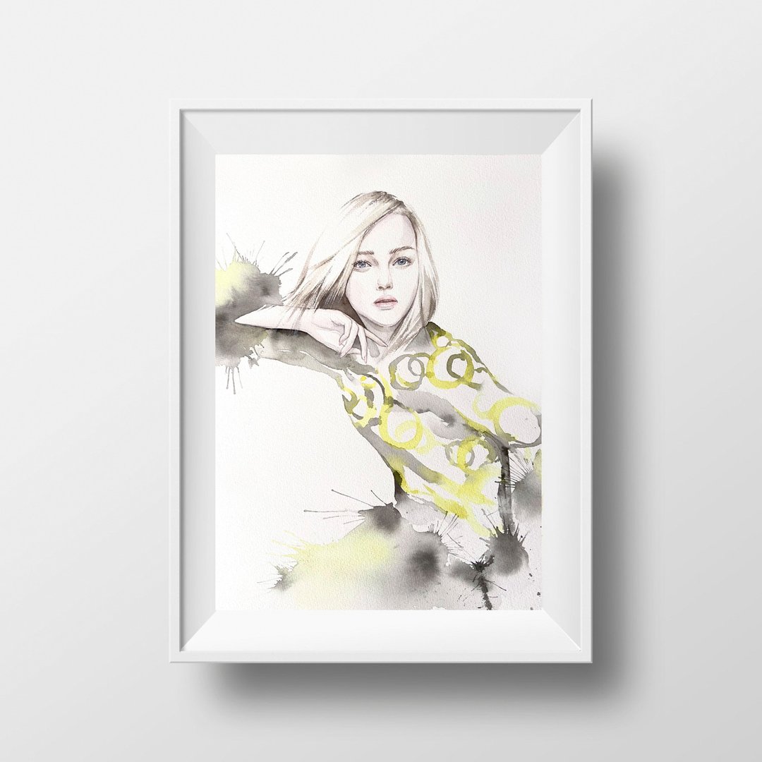 北欧风手绘水彩挂画NO.24壁画/居家摆设/室内 - 海报/装饰画/版画 - 纸 白色
