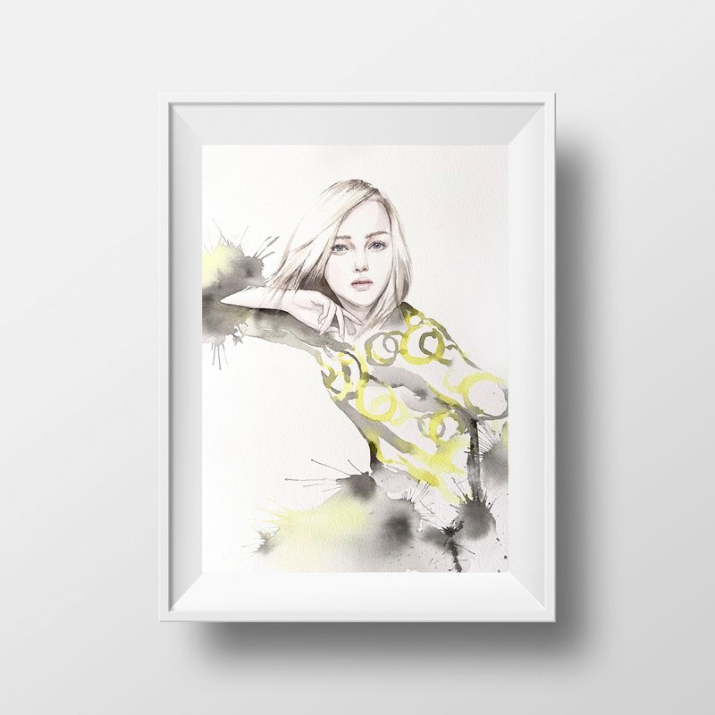 北欧风手绘水彩挂画NO.24壁画/居家摆设/室内 - 海报/装饰画/版画 - 纸 白色