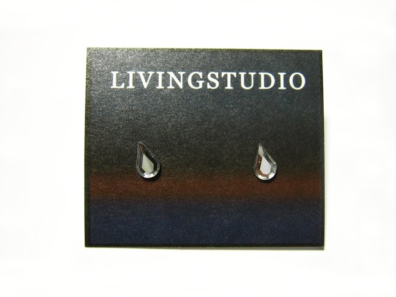 手工耳环 ♁ 水滴（黑/透明/透彩） - 耳环/耳夹 - 纸 黑色