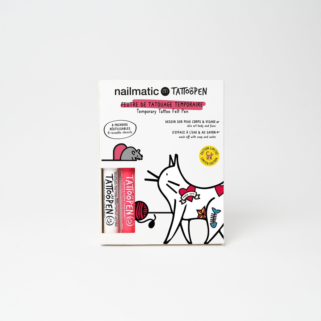 nailmatic TATTOO 限量版彩绘纹身笔两入组-小猫咪 - 玩具/玩偶 - 塑料 多色