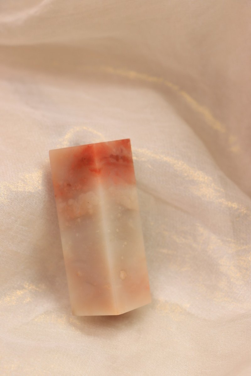 【日好手工刻印・姓名宝宝开户单章】橘红巴林石 D7 - 印章/印台 - 石头 红色