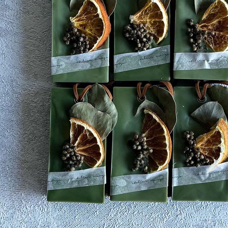 香水花束香袋绿色 - 蜡烛/烛台 - 蜡 绿色