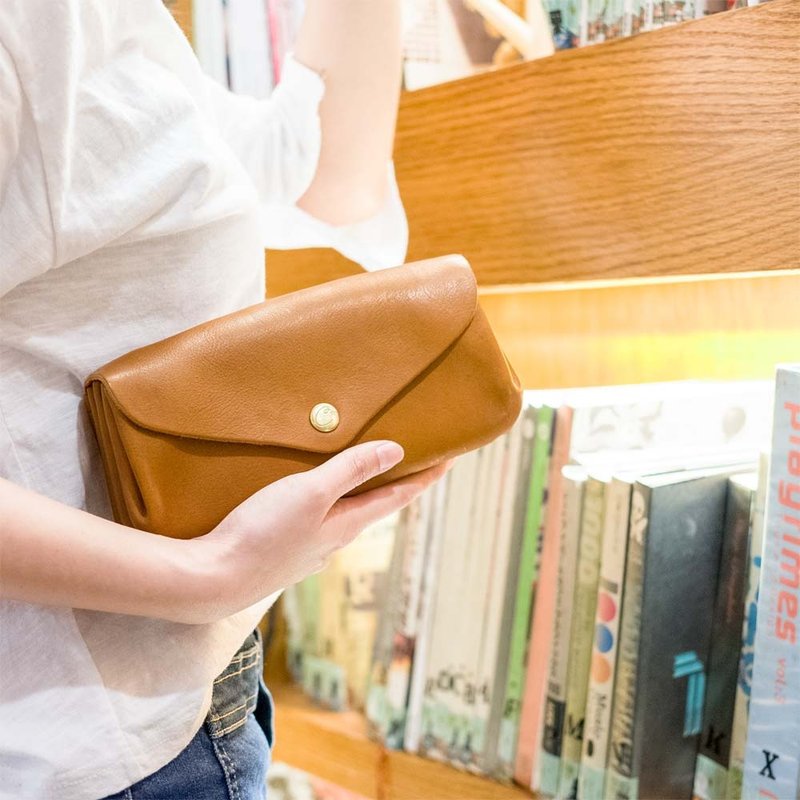 日制职人多褶式立体 手拿 长夹 两用包 Made in Japan by CHAM - 手拿包 - 真皮 