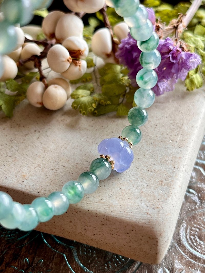 山间紫茵 - 翡翠设计手串 - 手链/手环 - 玉石 紫色