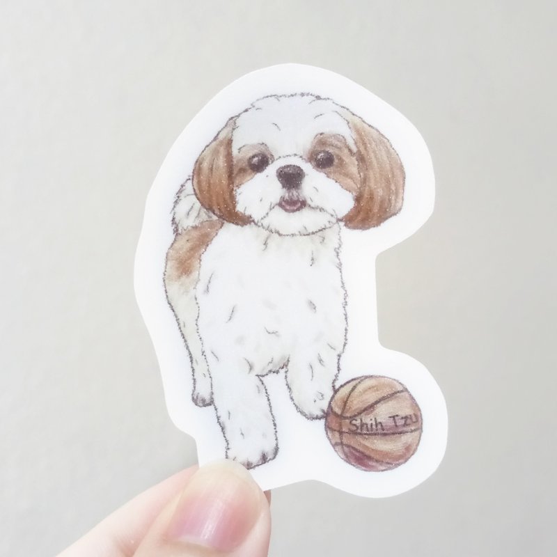 素描狗狗系列~混合款式(任搭)-防水贴纸(6入)(无纸卡) - 贴纸 - 防水材质 
