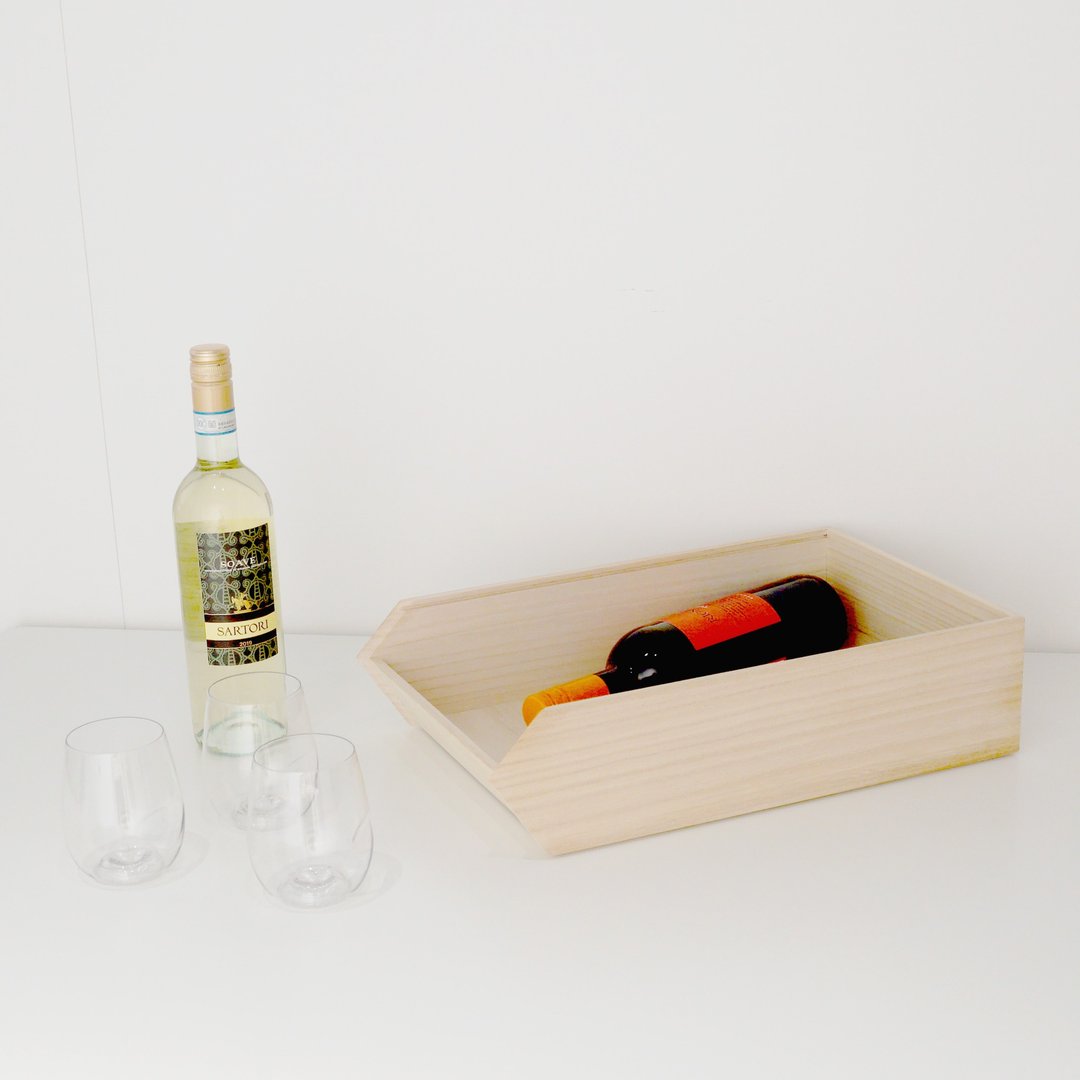 Paulownia A4 Stack Tray S - 收纳用品 - 木头 卡其色