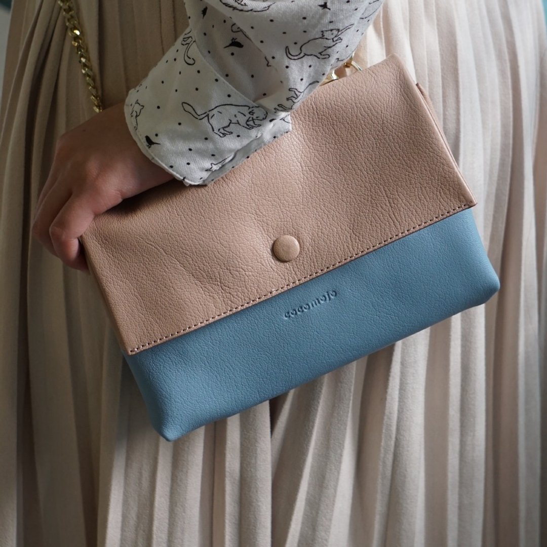 bag handmade leatherh皮革手作羊皮设计单肩包可爱肩背包侧背包 - 手拿包 - 真皮 