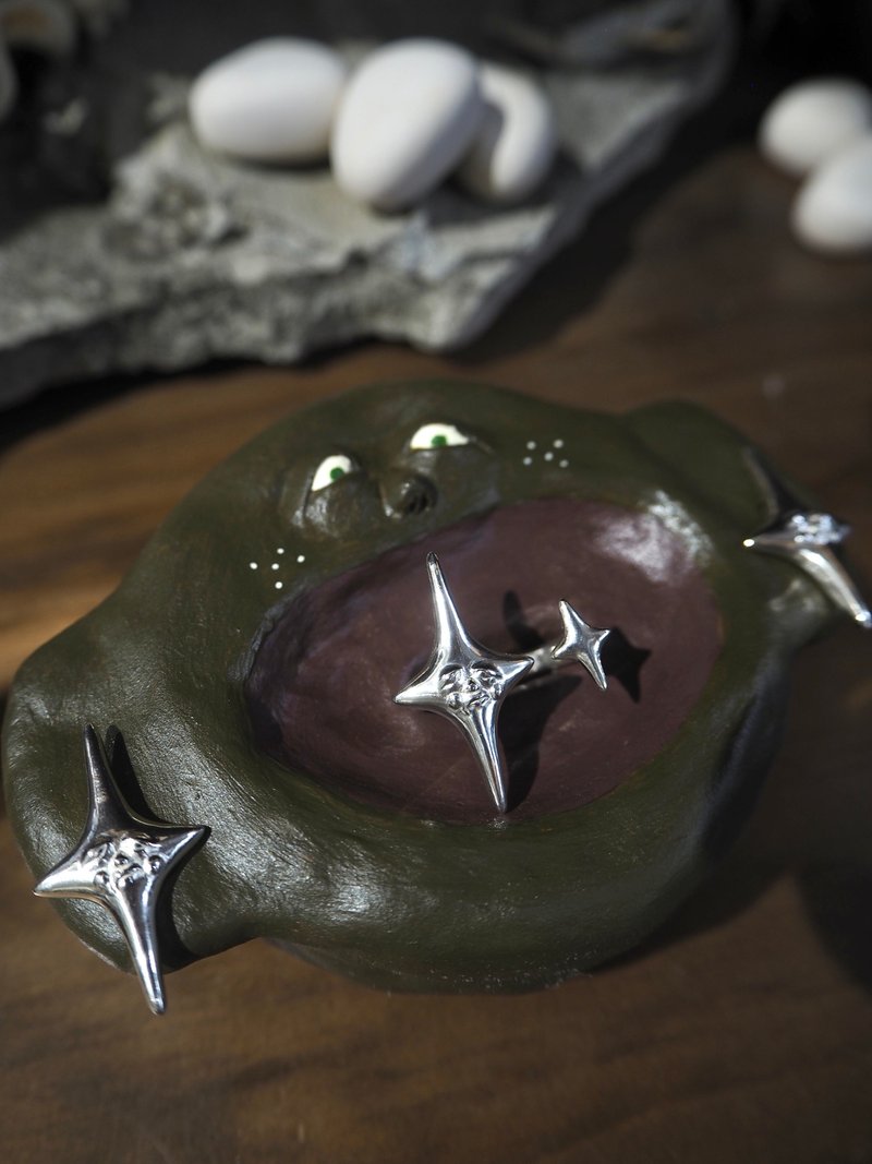 Starlight-星芒纯银耳环 - 耳环/耳夹 - 纯银 