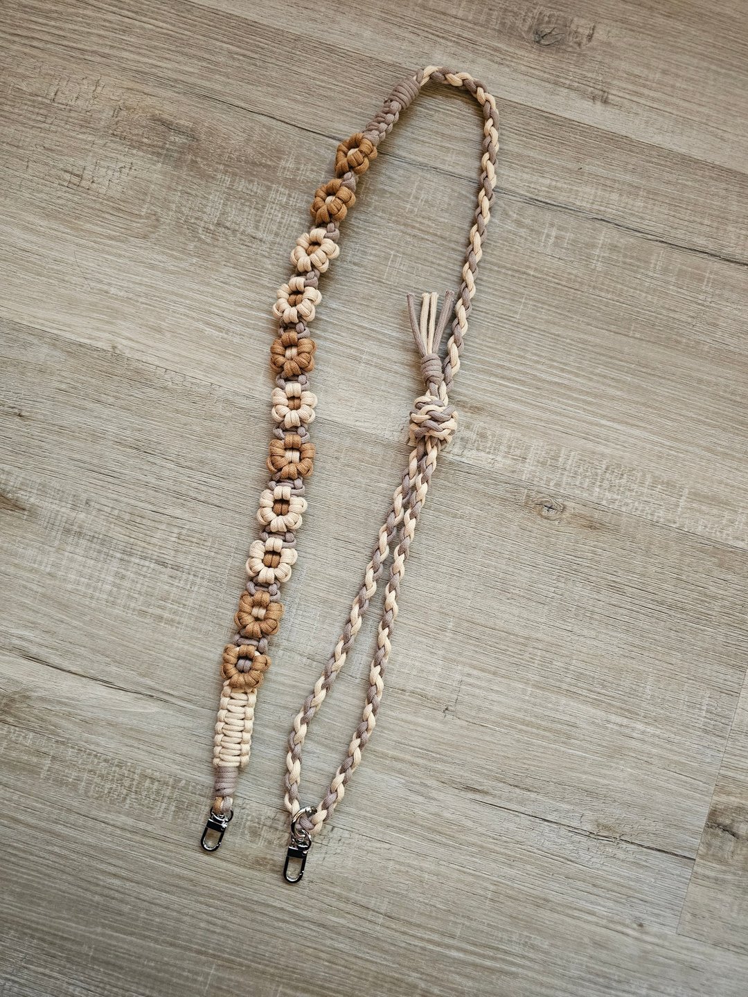 Faith Handmade | Macrame 小花手机可调式背带 手机背带 - 挂绳/吊绳 - 棉 
